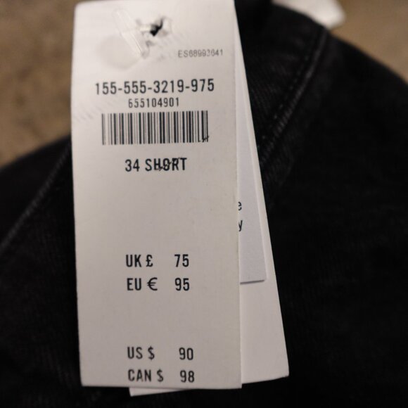 Abercrombie & Fitch 90s Relaxed High Rise Jeans Women's 18s shorter inseam Black - Picture 5 of 13